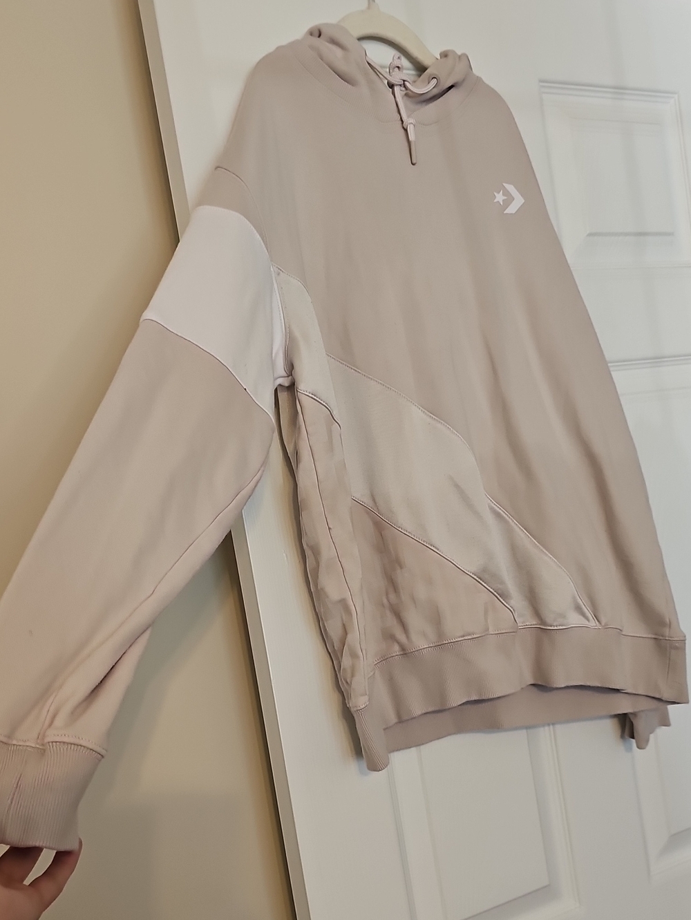 Converse Pale Pink and White Hooded Pullover